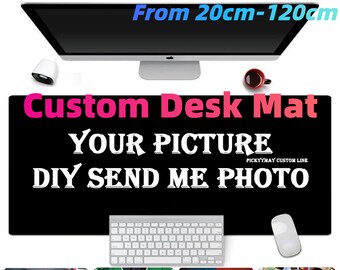 Personalised Computer Desk Mat Custom Gaming Mouse Pad Personalized Keyboard Pad Extra Large Small All Sizes 20-120 CM Anime Sport 5MM Thick