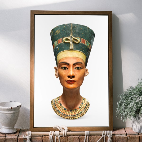 Queen Nefertete, Photograph of Bust Queen Nefertiti,  Egyptian Art, French, Egyptian Decor, Egyptian Pharoah Art, Nefertiti Statue