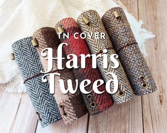 Harris Tweed Traveler's Notebook TN Passport Cover – Made to order – Limited batch handmade