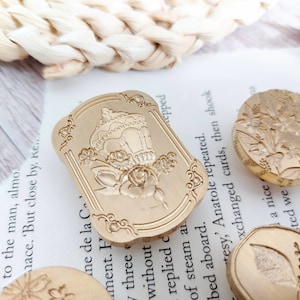 Réapprovisionnement : tampon en cire vintage 3D gravé, tête fleur, plante, feuille, sakura, tampon de haute qualité, carnet de papeterie, agenda de scrapbooking