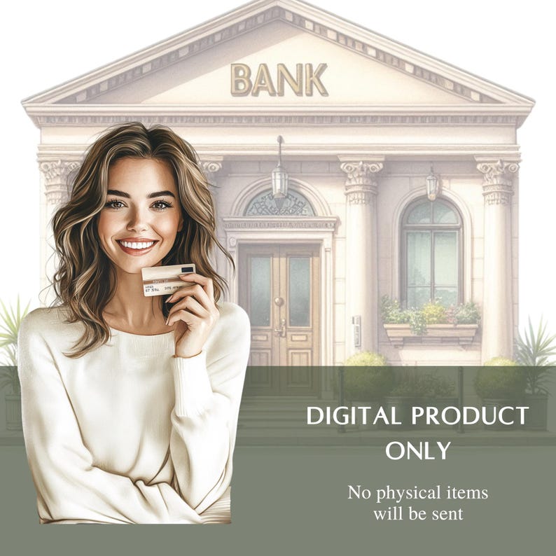 Finance Clipart Set | Money Management Digital Stickers image 2