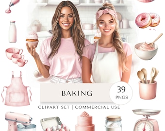 Ensemble de cliparts de pâtisserie | Stickers Pâtisserie Numérique