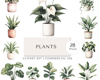 Plants Clipart Set | Botanical Digital Stickers