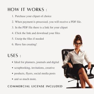 Business Clipart Set | Professional Women Digital Stickers image 8