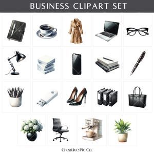 Business Clipart Set | Professional Women Digital Stickers image 4