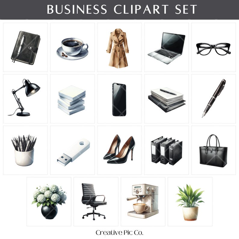 Business Clipart Set | Professional Women Digital Stickers image 4