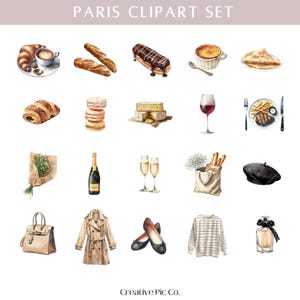 Paris Clipart Set | French Travel Digital Stickers image 4
