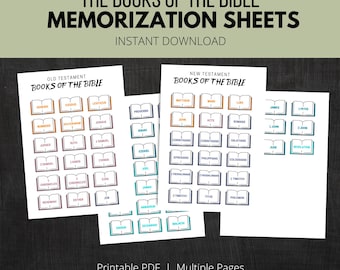 Bible Books Memorization Sheets: Kids' Bible Study (PDF Download)