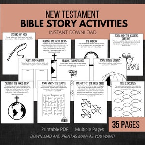 New Testament Coloring Pages | Bible Coloring Sheets | Christian Coloring Pages | Scripture Art | Kids & Adults | Digital Download