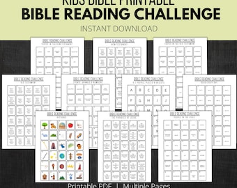 30 Day Bible Reading Challenge for Kids Printable Calendar Christian ...