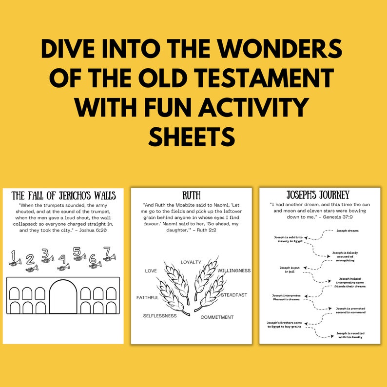 Bible Story Coloring Pages Old Testament Christian Homeschool Printable ...