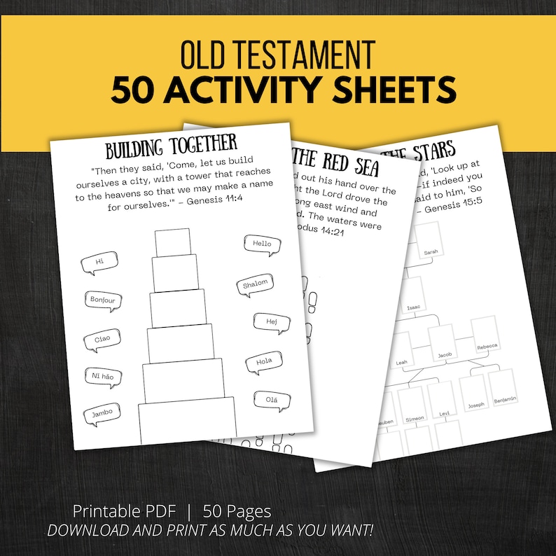 Bible Story Coloring Pages Old Testament Christian Homeschool Printable ...