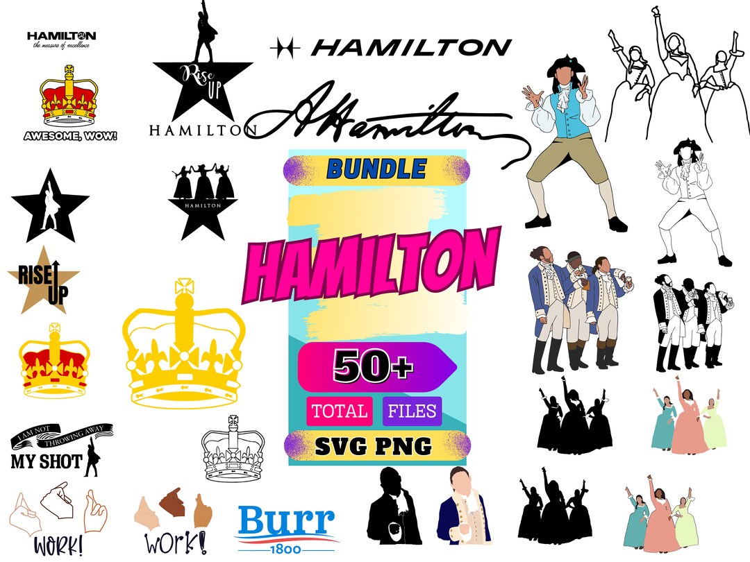 Hamilton SVG Bundle, Instant Download , Hamilton Bundle ,silhouette