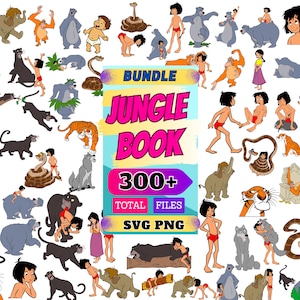 Jungle Book Svg Mega Bundle, Jungle Book png files, baloo svg, The Jungle Book Svg for Cricut, mowgli svg, Instant Download, svg, png