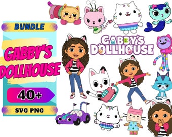 40+ Files Gabbys dollhouse Svg Bundle,gabbys dollhouse png bundle, gabbys dollhouse clipart, gabbys dollhouse font svg,gabbys birthday