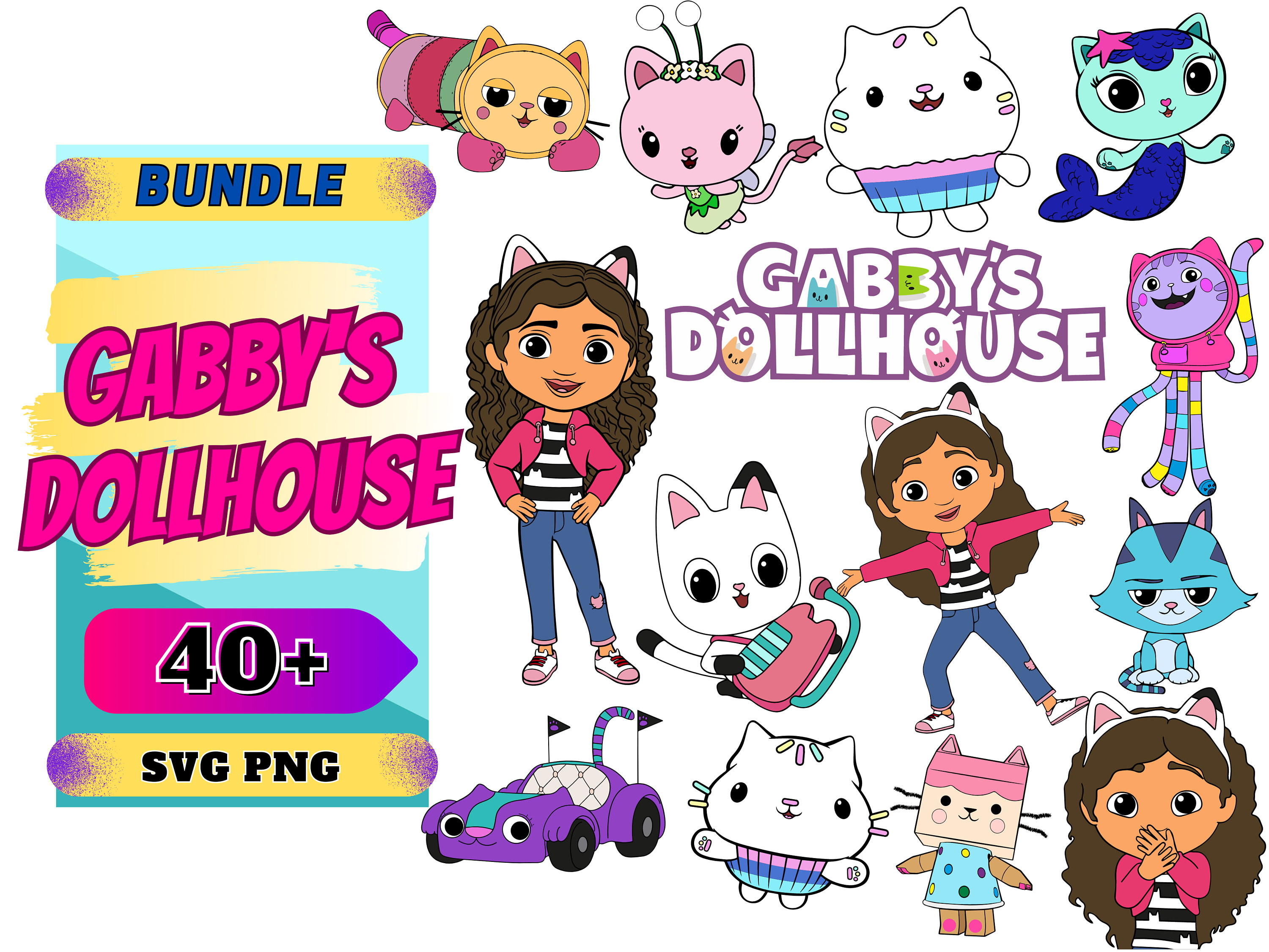 Undercover Gabbys Dollhouse Sticker Set - acheter chez