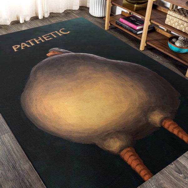 Judgmental Duck Funny Poster Pathetic Humor Duck, Area Rug, Home Decor Rug, Rugs for Living Room, Non slip Carpet