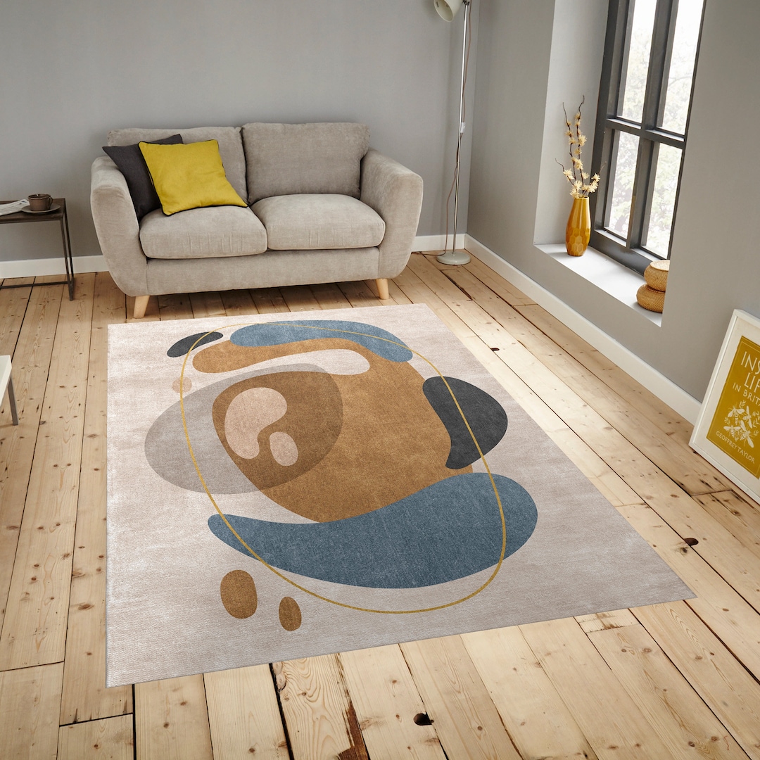 Abstract Rug, Bold Geometric Design, Eye-catching Area Rug, Statement ...