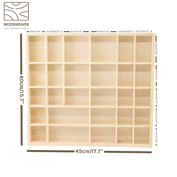 Wooden shadow box with compartments discount