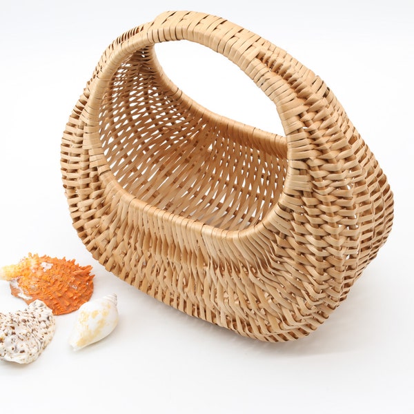 Wicker Basket | Gondola Bag | Willow Basket with Handle | Handmade Basket | Natural Willow Handbag | Gift For Her | Gondola Basket - Small