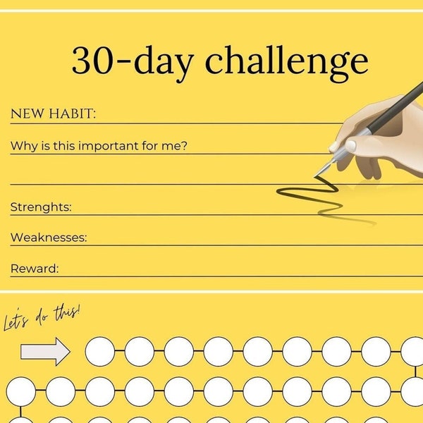 Journal de voyage d'habitudes en 30 étapes : Cultiviere Gewohnheiten, Selbstpflege, Wachstum, Achtsamkeit - Verwandle dich mit diesem druckbaren Tracker
