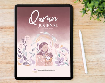 Digital Quran Journal by Mindful Muslimah | Quran Journaling, Quran Workbook. Digital Islamic book, Quran Study