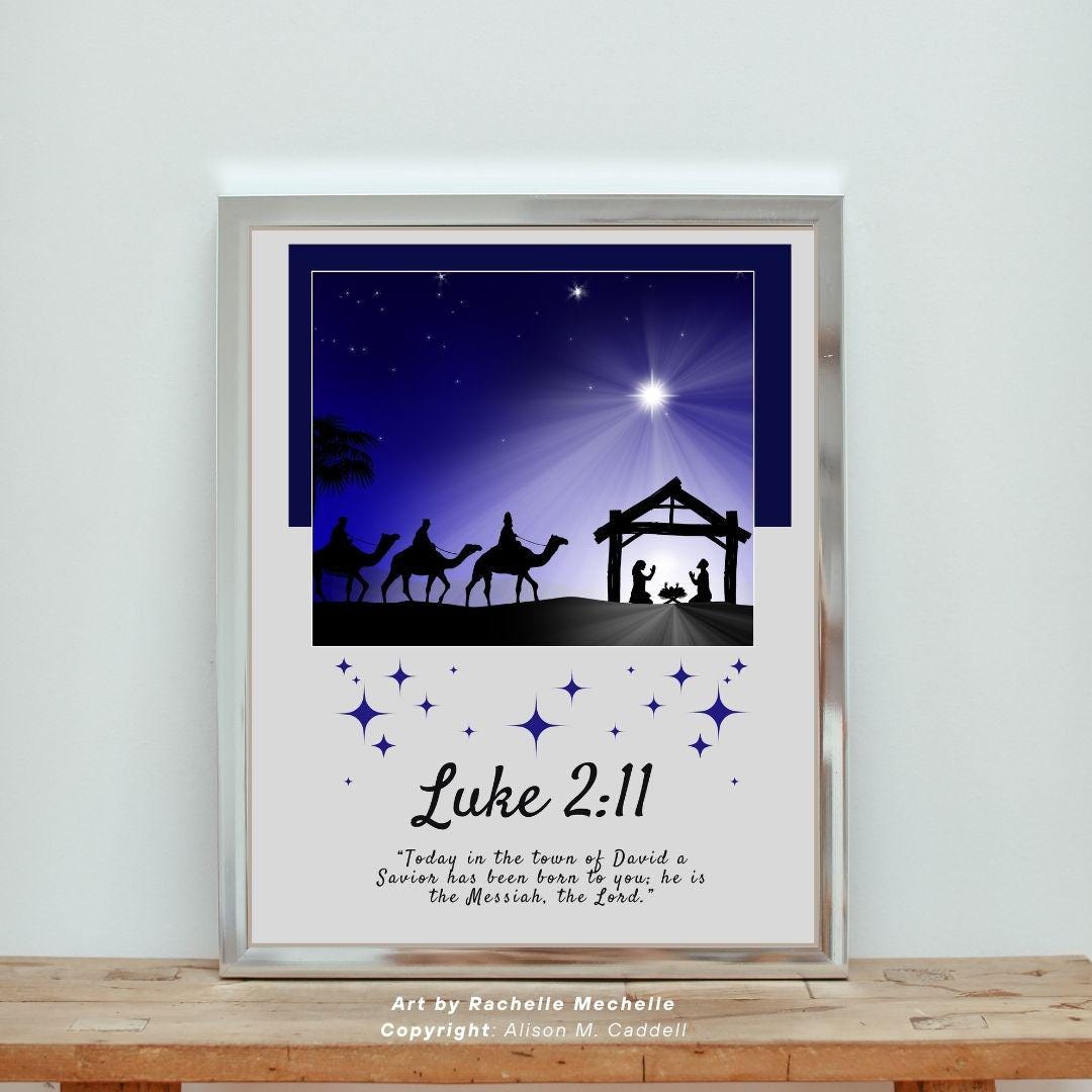 Jesus Is Born Lettering Christ is Born Art Trio | Digital Art Files | Multiple Ratio Options ...