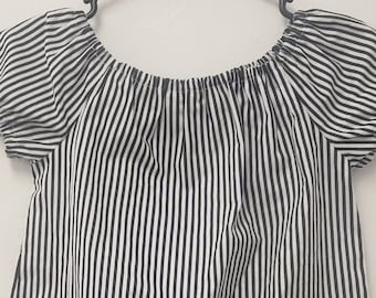Black and White Striped Top, Pirate Blouse, Halloween Top, Beetlejuice Top, Beetlejuice Dress