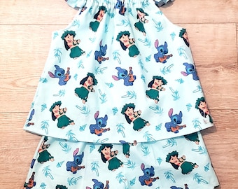 Lilo and Stitch 2 Piece Outfit, Lilo and Stitch Top and Shorts Set, Disney 2 Piece Outfit, Disney Outfit