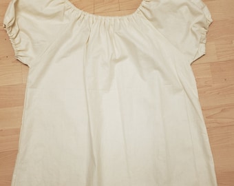 Peasant Top, Womens Peasant Blouse, Peasant Costume, Solid Colored Peasant Top,  Peasant Blouse, Dirndl Blouse