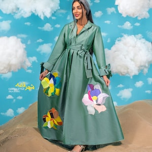 Women's Abaya Dress Set | Muslim Black Crepe Abaya with Kaftan Design | Dubai Style | Simple and Elegant All-in-One Modest Fashion