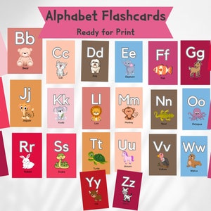 Printable Alphabet Preschool Flashcards, Letter flash cards