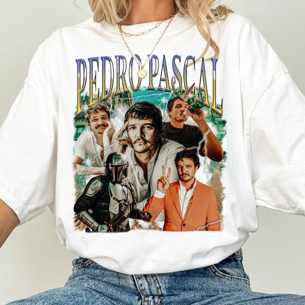 Vintage Pedro Pascal 90s Bootleg Shirt Pedro Pascal Schauspieler Shirt Pedro Pascal Liebhaber  Filmshirt Mandalorian GOT Shirt