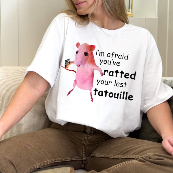 Ich habe Angst, dass du dein letztes Tatouille gerattet hast, y2k TikTok Meme Shirt Unisex, Witziges Ratten Shirt, lustiges Geschenk