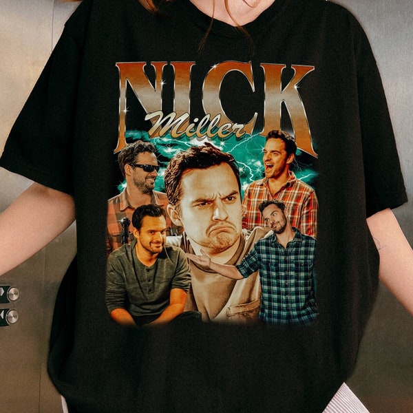 Chemise rétro Nick Miller, hommage unisexe à Nick Miller, chemise bootleg vintage Jake Johnson, cadeau de fan de nouvelle fille, Nick Miller Merch