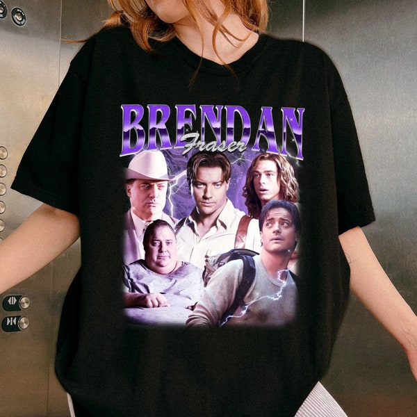 90er Retro Brendan Fraser Shirt, 90s Bootleg Schauspieler T-Shirt Unisex, Brendan Fraser Merch, Vintage Shirt Brendan Fraser