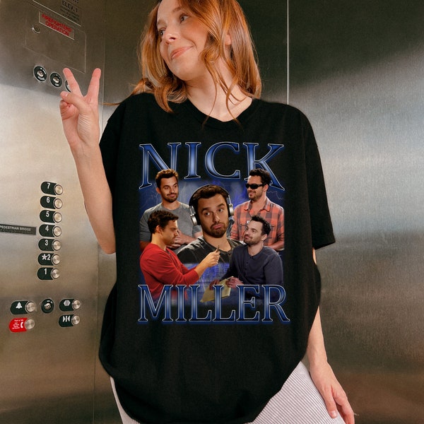 vintage Nick Miller 90s Bootleg Shirt Acteur Jake Johnson Chemise 90s Nick Miller New Girl Shirt Unisex Series Character Shirt