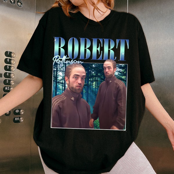 Divertente Robert Pattinson Standing Meme T-shirt unisex, camicia meme di Twilight, camicia bootleg anni '90 Robert Pattinson, camicia Edward Cullen divertente