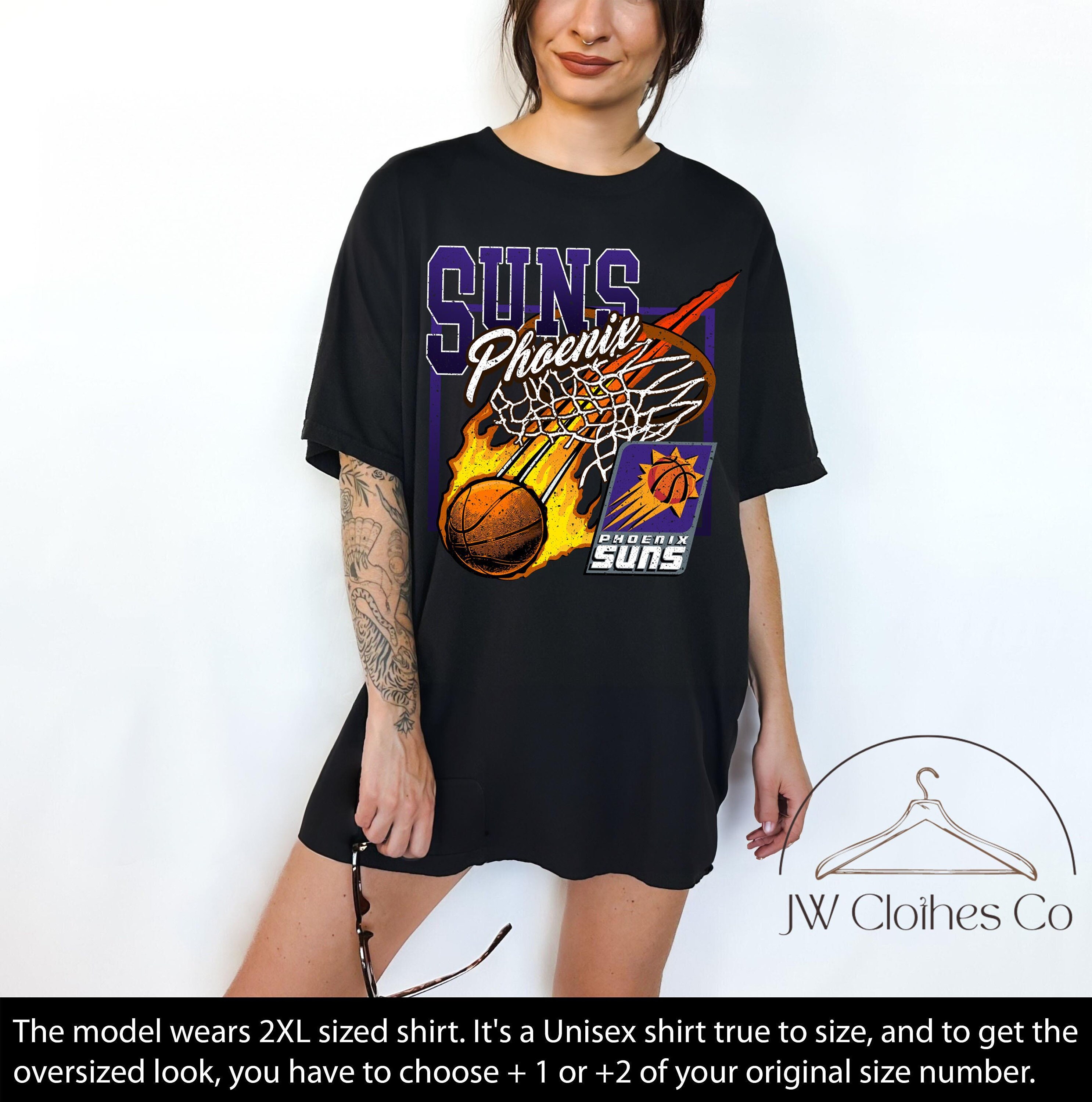 Phoenix Suns NBA Sizes S-XL Oversized Quality shirt Boxy Style T-Shirts NEW