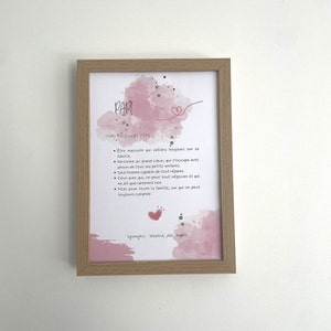 PAPI/PAPY-Definitionsplakat - Geschenk - Ankündigung - Großmuttertag - Wanddekoration - Originelle Idee - Sofortiger Download