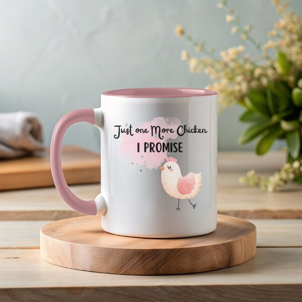 Hühner Tasse | Lustige Geschenk Tasse | Tasse mit Spruch | Geschenk für Bauern | Huhn Tasse | Chicken Mug | Rosa tasse