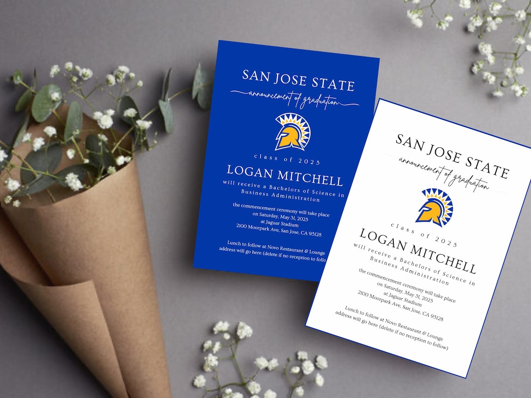 San Jose State Graduation, Graduation Invitation, Graduation Party ...