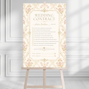 Trouwcontract met Doli | Borden voor bruidsgezelschap | Bruidsmeisjes | Geen toegang | Doli | Trouwcontract | Lintceremonie | Canva-ontwerp