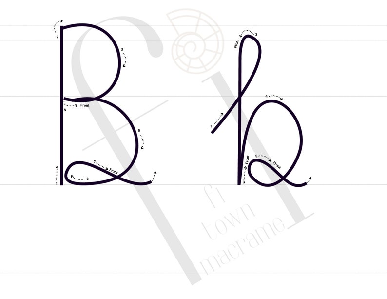 Pacchetto alfabeto 2 in 1 per arte del filo lavorato a maglia Stencil in tricotina con frecce guida Lettere maiuscole e minuscole Idea regalo per la Festa della Mamma immagine 8