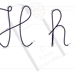 Pacchetto alfabeto 2 in 1 per arte del filo lavorato a maglia Stencil in tricotina con frecce guida Lettere maiuscole e minuscole Idea regalo per la Festa della Mamma immagine 6