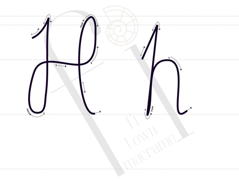 Pacchetto alfabeto 2 in 1 per arte del filo lavorato a maglia Stencil in tricotina con frecce guida Lettere maiuscole e minuscole Idea regalo per la Festa della Mamma immagine 7