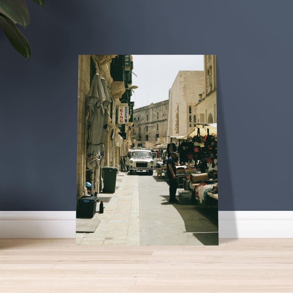 Valetta 01 Malta Europe moving in Gift Home Decor Inspo Wall Art Print Poster analog picture Summer vibes cozy Vacation old car