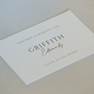 Ceremony Name Tags, Wedding Seat Reservation, Custom Tags, Personalised Reserved Sign, Wedding Tags