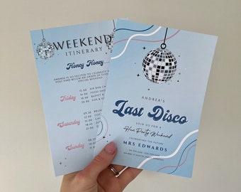 Hen Party Itinerary, Hen Do Itineraries, Hen Party Invite, The Last Disco Hen Party, Bridal Party, Hen Weekend, Custom Itinerary