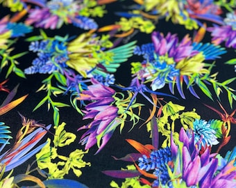 Italian Factory Designer Jersey Fabric Viscose Bright Print